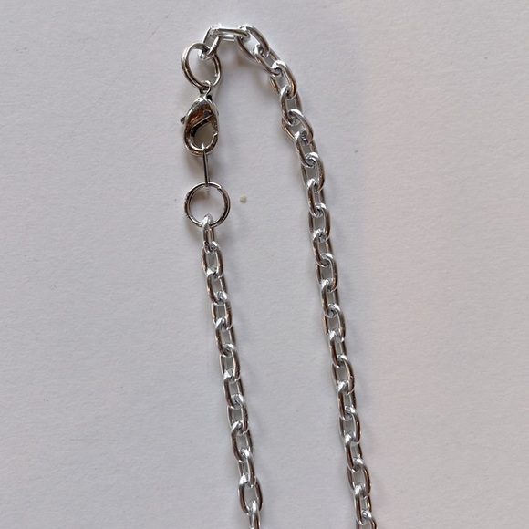 Silver Fork Art Glass Necklace - Picture 4 of 4